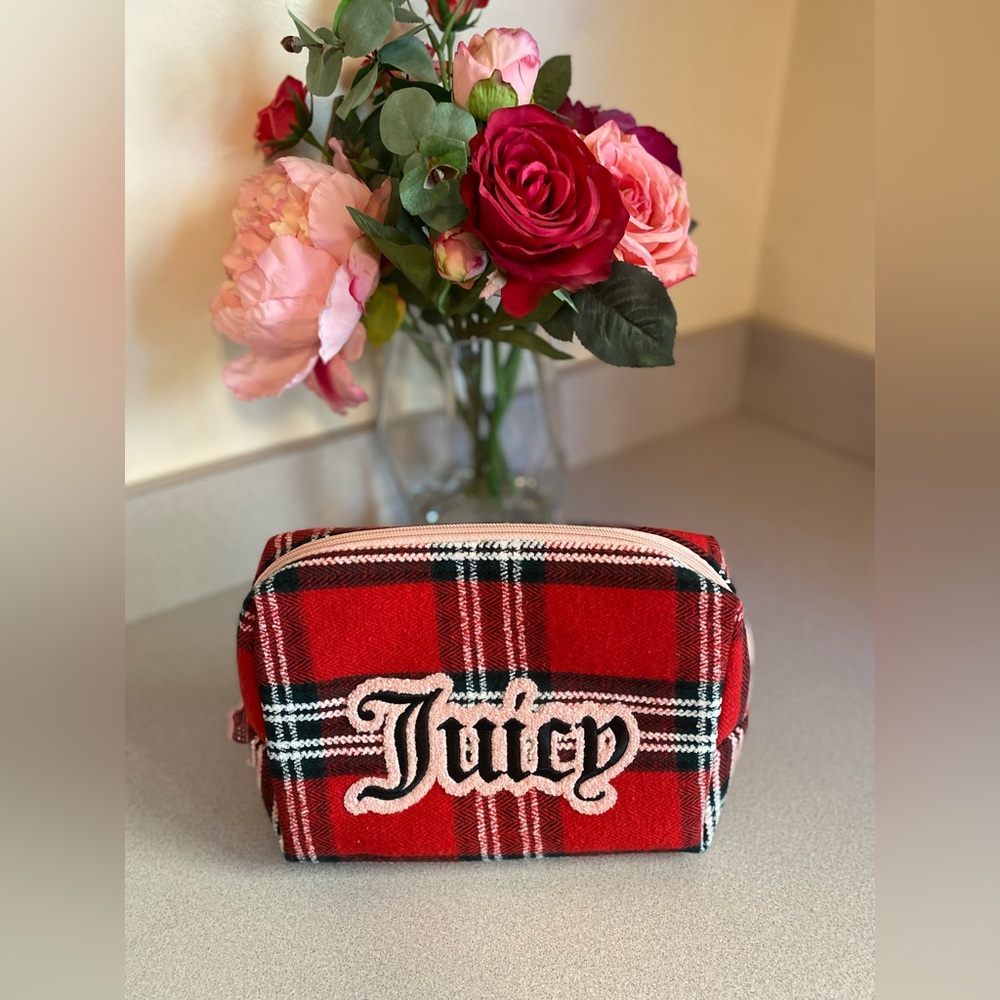 Juicy Couture Plaid Makeup Bag
